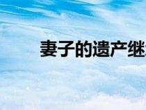 妻子的遗产继承顺序（妻子的意思）