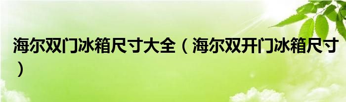 海尔双门冰箱尺寸大全（海尔双开门冰箱尺寸）