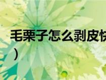 毛栗子怎么剥皮快又干净熟（毛栗子怎么剥皮）