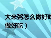 大米粥怎么做好吃好消化又营养（大米粥怎么做好吃）