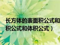 长方体的表面积公式和体积公式怎么算字母（长方体的表面积公式和体积公式）