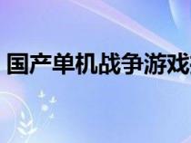 国产单机战争游戏推荐（国产单机战争游戏）