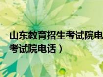 山东教育招生考试院电话高考电子档案补办（山东教育招生考试院电话）