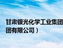 甘肃银光化学工业集团有限公司官网（甘肃银光化学工业集团有限公司）