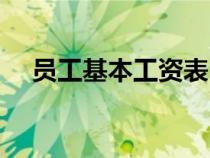 员工基本工资表（员工基本工资怎么算）