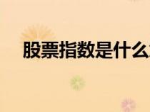 股票指数是什么意思（指数是什么意思）