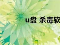 u盘 杀毒软件（u盘杀毒工具）