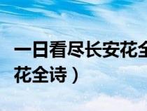一日看尽长安花全诗是谁写的（一日看尽长安花全诗）
