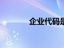 企业代码是什么（企业代码）