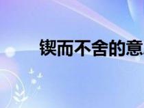 锲而不舍的意思（无独有偶的意思）