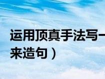 运用顶真手法写一段话（运用顶真的修辞手法来造句）