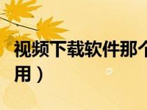 视频下载软件那个好啊（视频下载软件哪个好用）