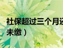 社保超过三个月还能补交吗（社保超过三个月未缴）