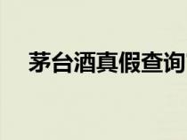 茅台酒真假查询官网（茅台酒真假查询）