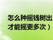 怎么种摇钱树出12次技巧（摇钱树苗怎么种才能摇更多次）