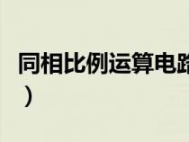 同相比例运算电路仿真图（同相比例运算电路）