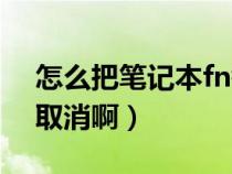 怎么把笔记本fn键取消掉（笔记本fn键怎么取消啊）