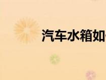 汽车水箱如何加水（汽车水箱）