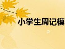 小学生周记模板范例（小学生周记）