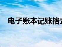 电子账本记账格式（电子账本excel模板）