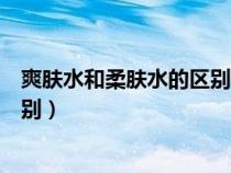 爽肤水和柔肤水的区别可以一起用吗（爽肤水和柔肤水的区别）
