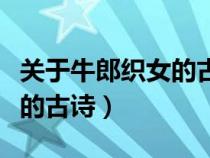 关于牛郎织女的古诗四句简单（关于牛郎织女的古诗）