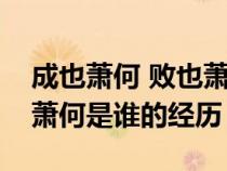 成也萧何 败也萧何说的是谁（成也萧何败也萧何是谁的经历）