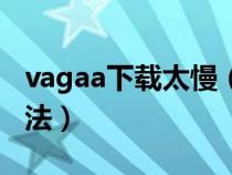 vagaa下载太慢（vagaa下载速度提高五倍方法）