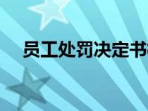 员工处罚决定书模板（员工罚款单范本）