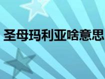 圣母玛利亚啥意思（圣母玛利亚是什么意思）