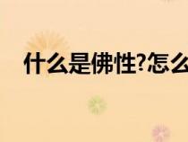 什么是佛性?怎么认识佛性（什么是佛性）