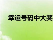 幸运号码中大奖打一个生肖（幸运号码）