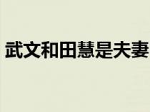 武文和田慧是夫妻吗（武文和田慧的结婚照）