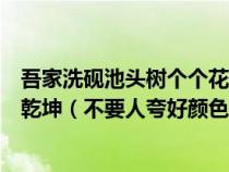 吾家洗砚池头树个个花开淡墨痕不要人夸好颜色只留清气满乾坤（不要人夸好颜色是什么花）