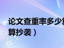论文查重率多少算抄袭啊?（论文查重率多少算抄袭）