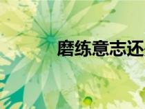 磨练意志还是磨炼意志（磨练）