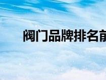 阀门品牌排名前十位（阀门品牌排名）