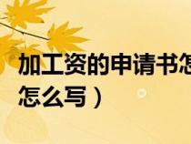 加工资的申请书怎么写范文（加工资的申请书怎么写）