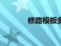 修路模板多少钱一块（修路）